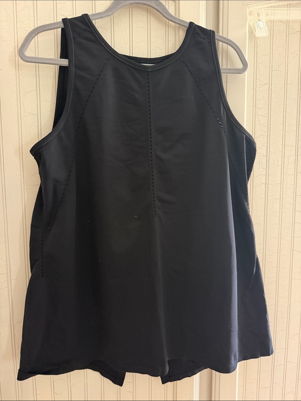 Athleta Black Performance Tank with Vent Detailing